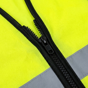 Chaleco de Seguridad Fluorescente Amarillo de Alta Visibilidad, Chaleco de Trabajo Reflectante con Cierre Frontal, Equipo de Seguridad para la Construcción, Fabricante OEM - Product Image 4
