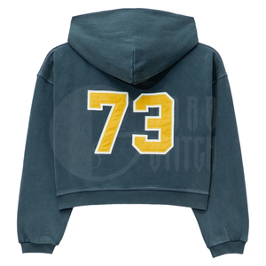 Sudaderas con capucha personalizadas, estilo boxy, con cremallera, cortas, unisex, con apliques bordados - Product Image 4