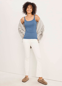 Organic Cotton Basic <b>Women</b> Tank <b>Top</b> Everyday Wear Sleeveless <b>Vest</b> High Neck Halter <b>Women</b> Tank <b>Top</b> Form-Fitting Stretch Ribbed - Product Image 2