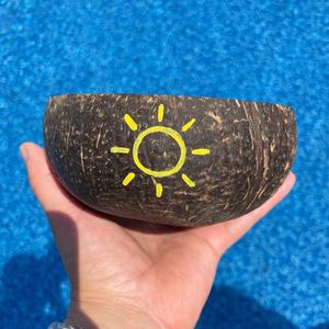 High Quality Hot Selling Sunshine Hand Painted <b>Coconut</b> <b>Bowl</b> Custom Design Handmade From Vietnam - Product Image 1