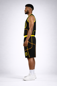 Conjunto de Uniforme de Baloncesto Sublimado Personalizado, Camiseta y Pantalones Cortos de Baloncesto Transpirables de Poliéster, Ropa Deportiva para Entrenamiento en Equipo - Product Image 5