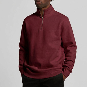Sweat-shirt à col zippé teinté en pièce, en coton, style streetwear, fabrication de vêtements personnalisés sous marque privée pour les marques de mode - Product Image 5