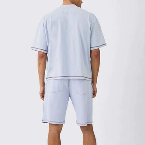 Conjuntos Casuales de Verano para Hombre, Talla Grande, Teñido Liso, Mezcla de Poliéster/Algodón, Personalizados OEM, Calidad Premium, Transpirables y Extra Grandes - Product Image 2