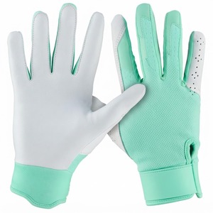 Gants de frappeur de baseball pour hommes et femmes gauchers, en cuir de chèvre rembourré, avec logo personnalisé, pour joueurs d'inférieur, vente en gros - Product Image 2