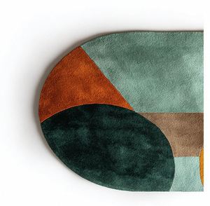 Tapis en laine tufté à la main super doux et moelleux, à poils longs, moderne, pour chambre à coucher, salon, décoration intérieure, tapis écologique - Product Image 5