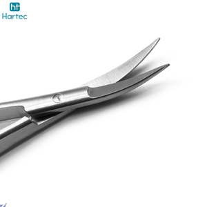 Tijeras de Acero Inoxidable con Punta Curva para Recortar y Dar Forma a Pestañas y Cejas, para Diestros, con Resorte para Cutículas - Product Image 5