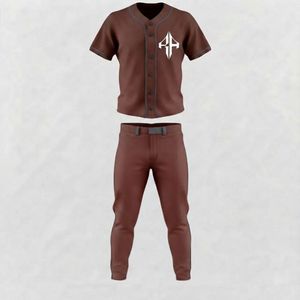 Ensemble de baseball pour hommes de haute qualité, matière 100% polyester, col en V, impression par transfert par sublimation par RIVIAN ATLANTIC - Product Image 2