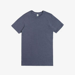 Camiseta Gris Melange de Primera Calidad |   Camisetas de Cuello Redondo y Manga Corta - Product Image 4