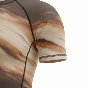 โรงงานผลิตเสื้อรัดกล้ามแบบขายส่ง รับผลิตเสื้อแบบ OEM แบรนด์ส่วนตัว เสื้อซับลิเมชั่นแบบรัดรูป สำหรับกีฬา MMA BJJ ฝึกซ้อม ชุดกีฬาผู้ชาย - Product Image 4