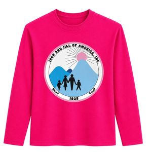 เสื้อสเวตเชิ้ตคอกลมปักลายตราสัญลักษณ์ Hot Pink Jack & Jill แขนยาวผ้าฟลีซ พร้อมคอเสื้อและปลายแขนเสื้อแบบริบ - Product Image 1