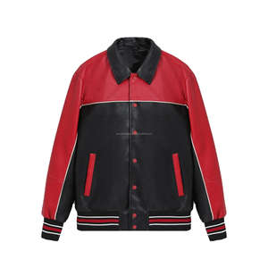 เสื้อแจ็คเก็ตหนังแฟชั่นสำหรับนักแข่งมอเตอร์ไซค์ ขายส่งเสื้อแจ็คเก็ตวาร์ซิตี้หนังเทียม - Product Image 5