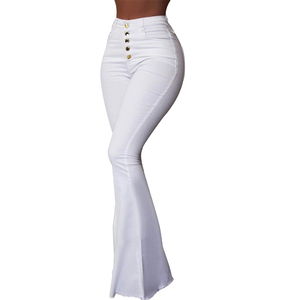 Pantalon évasé décontracté pour femme, taille élastique, respirant, avec logo personnalisé de haute qualité - Product Image 1