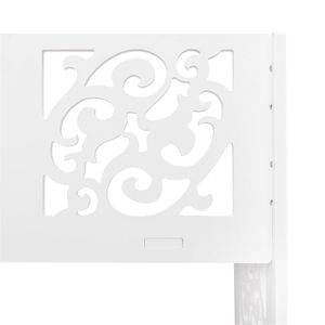 Scarpiera Moderna Stile Fattoria Bianca di Grado A, a Quattro Livelli, in Legno Intagliato e Pannelli di Plastica, con Ripiani Regolabili per Arredamento Domestico e Conservazione Scarpe - Product Image 2