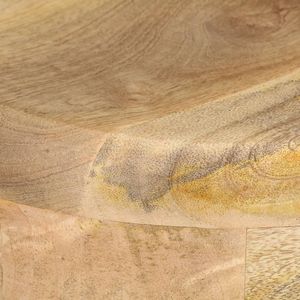 Ensemble de 2 tabourets de bar en bois de manguier naturel et en fer noir - Product Image 5
