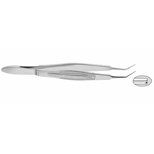 Pinzas Microquirúrgicas Anguladas Hoffer-McPherson de Acero Inoxidable, Instrumento Quirúrgico Manual de Primera Calidad - Product Image 2