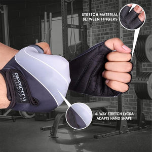 Guantes Deportivos Unisex Personalizados, Ligeros, de Medio Dedo, Antideslizantes, Elásticos en 4 Direcciones, Transpirables, con Cordones, para Levantamiento de Pesas - Product Image 3