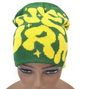 Bonnet en acrylique tricoté unisexe personnalisé avec logo jacquard, chaud pour l'hiver, style streetwear, pour usage quotidien - Product Image 6