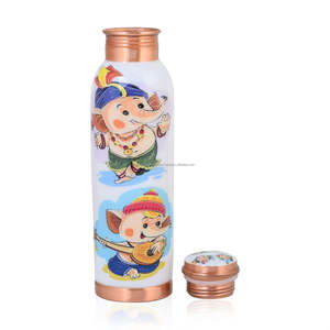 Botella de agua de cobre, una botella ayurvédica de cobre puro a prueba de fugas - Product Image 2