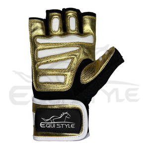 Guantes de Gimnasio para Levantamiento de Pesas con Logotipo Personalizado, Guantes de Entrenamiento de Medio Dedo, Guantes de Cuero con Agarre de Neopreno Amara, Venta al Por Mayor - Product Image 2