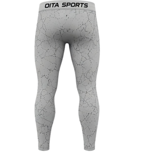 Ensemble de vêtements de sport pour homme, gris clair, manches longues et leggings, compression, fitness, entraînement, gym, athlétique - Product Image 6