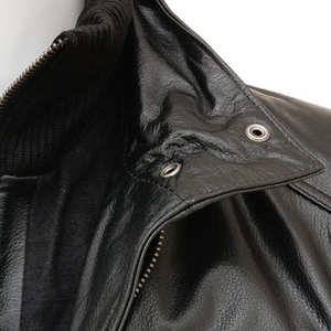 Veste en cuir pleine fleur de qualité supérieure pour homme, style motard vintage, coupe-vent, respirante, imperméable, col montant, style urbain - Product Image 4