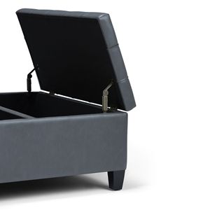 Tavolino da Caffè Harrison in Grigio Pietra con Contenitore, Eleganti Sgabelli e Pouf - Product Image 3