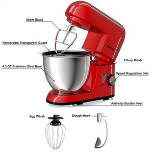 Impastatrice Elettrica da 550 W con Ciotola in Acciaio Inox da 4,3 Qt e Testa Inclinabile - Product Image 3