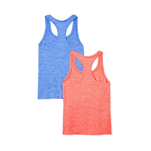 Débardeur bleu tie-dye pour femme, col rond, tricoté, sans manches, décontracté, respirant, 100 % polyester - Product Image 4