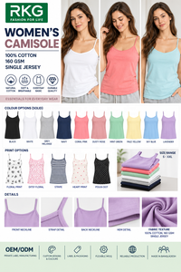 Camisole pour femme à bretelles, patchwork, respirante, en spandex/coton - Product Image 3