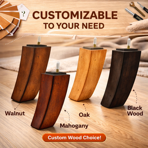 Aesthetic Solid Wood Curved Furniture <b>Feet</b> Customizable Replacement Slanted Wooden <b>Sofa</b> Legs <b>For</b> Modern Couch And Chair - Product Image 5