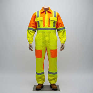 Combinaison de sécurité en promotion en ligne, combinaison haute visibilité, prix usine, vêtements de travail, logo personnalisé, combinaison résistante - Product Image 1