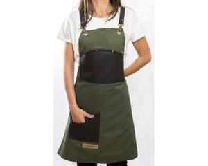 Tablier de barman en toile Elite, personnalisable avec logo brodé, vêtements professionnels pour barman, ajustement réglable pour hôtel, lounge, comptoir - Product Image 1