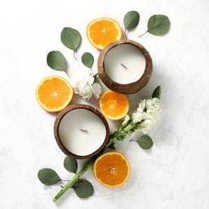 เทียนไม่มีกลิ่นธรรมชาติอุปกรณ์เทียนกะลามะพร้าวตกแต่งบ้าน - Product Image 6