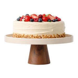 Jatoba Wood 4-Tier <b>Cake</b> <b>Stand</b> 360 <b>Rotating</b> Base - Wholesale Bakery Display - Product Image 2