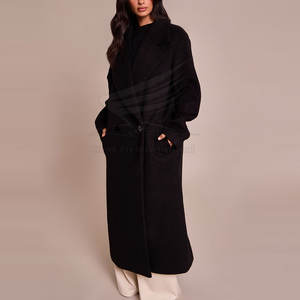 Abrigo Largo de Invierno para Mujer, Cierre de Botones Cruzados, Tejido de Lana y Lona, Transpirable, Casual y Elegante - Product Image 2