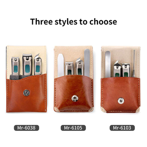 Premium Stainless Steel Manicure Nail Clippers Sets Premium Nail Cutting Tools Set with OEM Leather Caring Pouch - Product Image 2