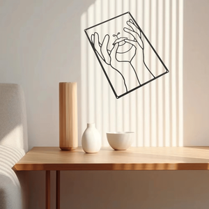 CIFbuy Set di 3 Pezzi Arte Murale Astratta in Metallo, Decorazione Minimalista con Disegni a Linee per Interni ed Esterni, Motivo Verticale, Regalo per le Feste, Servizio di Selezione - Product Image 6