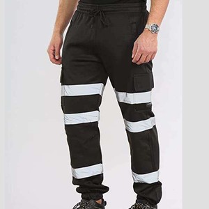 Customizable Breathable CE Certified Hi Visibility Cotton Heavy Duty Reflective Safety Workwear <b>Pants</b> Digital Printing Men - Product Image 2