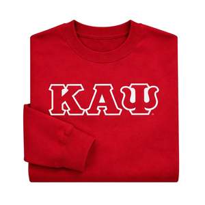 Felpa Girocollo Rossa Kappa Alpha Psi con 3 Lettere, Abbigliamento per Fraternità Greca, Design Classico, Comfort Premium e Vestibilità Elegante - Product Image 6