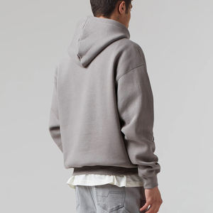 Sudadera con capucha extragrande de felpa francesa gruesa personalizada al por mayor, con bordado esencial y estampado en relieve - Product Image 3