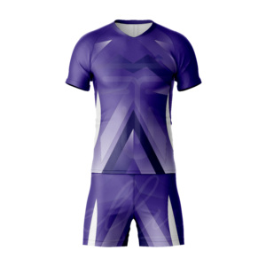 Custom Men's Soccer Jersey Set Short Sleeve V-Neck Sublimated Geometric Print Moisture Wicking Quick Dry Breathable Summer 100% - Product Image 1
