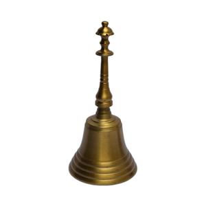 BB008 NOUVELLE ARRIVÉE Décoration d'intérieur Cloche ronde en laiton artisanale moderne avec poignée en bois Design fait main en provenance de l'Uttar Pradesh - Product Image 5