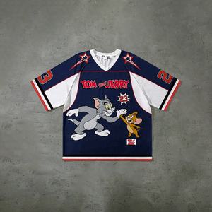 เสื้อฟุตบอลไซส์พิเศษสำหรับผู้ชายเสื้อทีมระบายอากาศเสื้อกีฬาแขนสั้นมีลายพิมพ์ดีไซน์ - Product Image 1