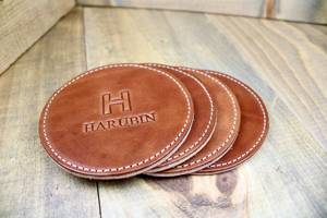 Handcrafted Genuine Leather Coasters Top Grain Cowhide Cup Pad Set Heat Resistant <b>Table</b> Mats for Hot Drinks GLC-0027 - Product Image 3