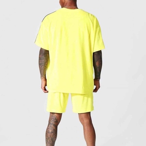 Conjunto de Dos Piezas de Camiseta y Pantalones Cortos de Verano para Hombre, Estampado, de Algodón, Transpirable, Ropa Deportiva Informal, Venta al Por Mayor - Product Image 3