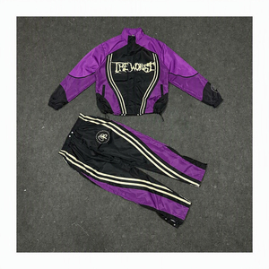Ensemble de survêtement coupe-vent deux pièces pour homme, veste de sport légère résistante à l'eau, pantalon de jogging, tenue décontractée pour la course à pied et l'entraînement - Product Image 6