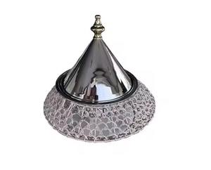 Olla de Acero Inoxidable de Lujo con Base Geométrica Dorada y Tapa para Servicio de Buffet en Hoteles y Restaurantes - Product Image 3