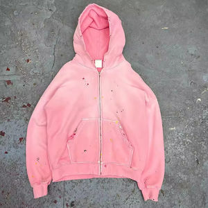 Sweat à capuche pour homme coupe classique délavé à l'acide, streetwear personnalisé, en molleton de coton French Terry vintage, imperméable, écologique, pour l'hiver - Product Image 5