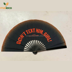 Tùy chỉnh 13-inch tiếng ồn lớn Clack tre in Fan cá nhân cầm tay nhảy múa Logo thân thiện với môi thăng hoa kỹ thuật - Product Image 5