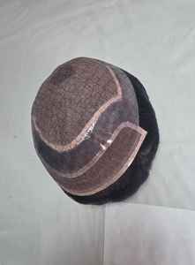 Taz Hair BD Peluca de Cabello Humano con Encaje Frontal para Hombres, Cabello Remy Indio, Ondas de Agua, con Parches Centrales - Product Image 4